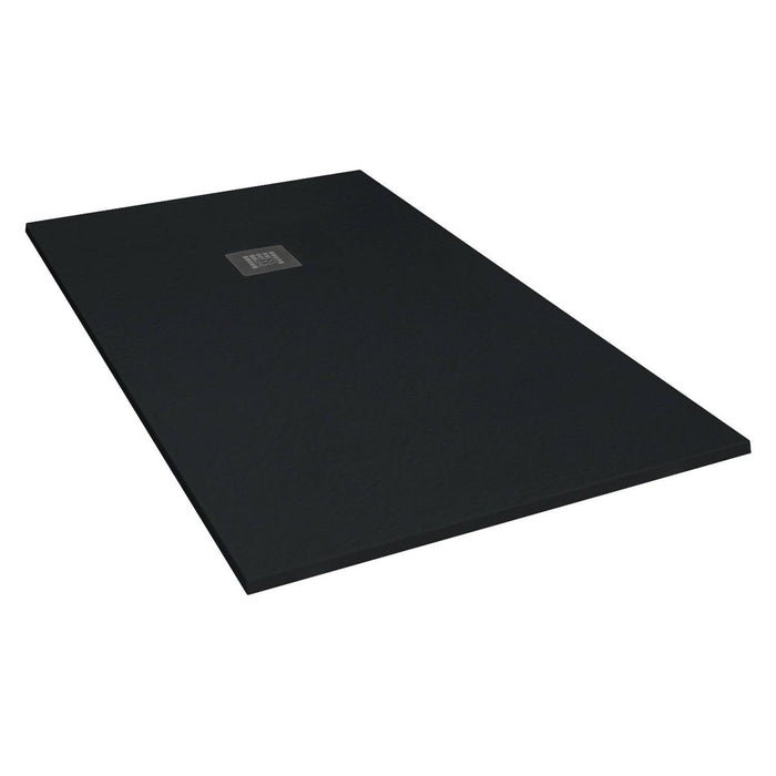 Slate Shower Tray Rectangle Anthracite 800mm Wide - Bathroom Warehouse