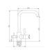 Brushed Steel Triflow tap spec