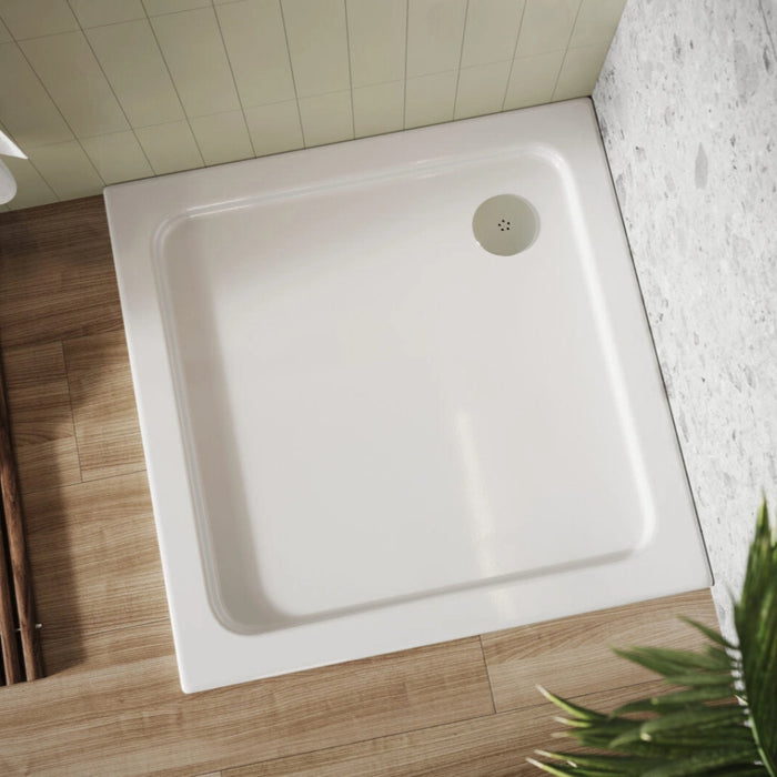 Slimline 900mm Low Profile Square Shower Tray White