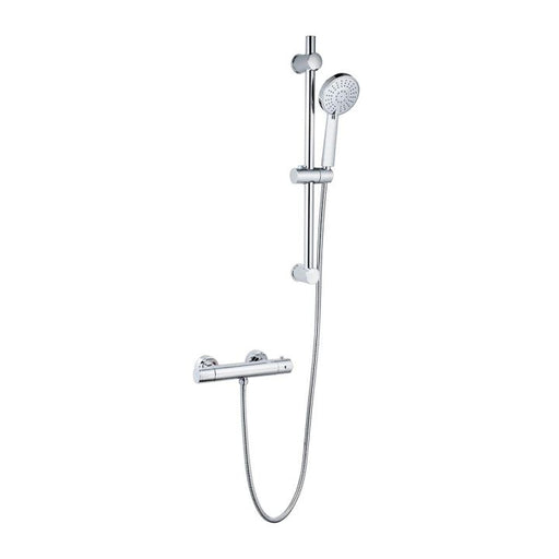 T - Bar Shower with riser rail, hose and head - Bathroom Warehouse