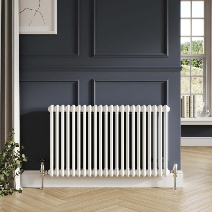 Traditional 3 Column Horizontal Radiator Anthracite - Bathroom Warehouse