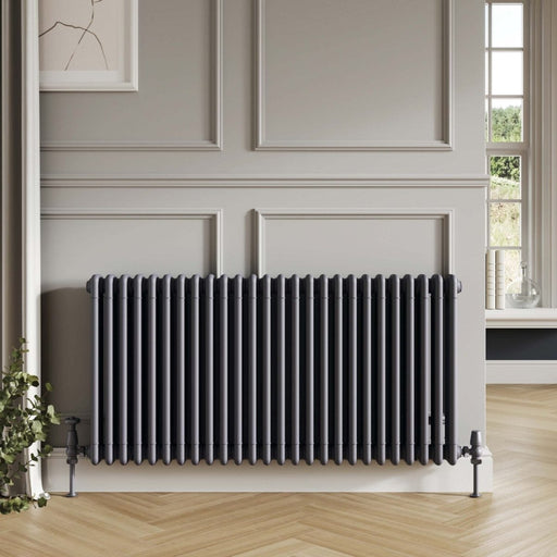 Traditional 3 Column Horizontal Radiator White - Bathroom Warehouse