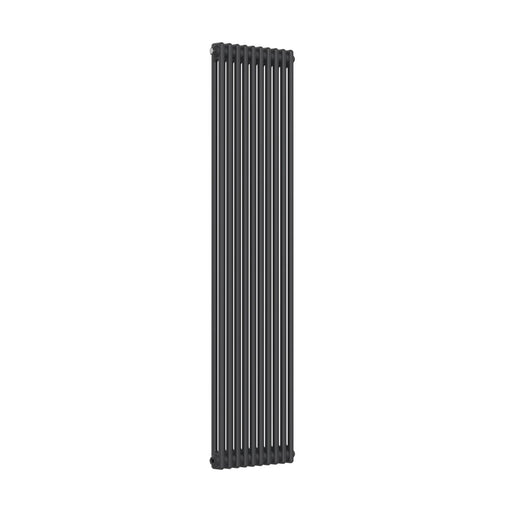 Traditional 3 Column Vertical Anthracite Radiator - Bathroom Warehouse