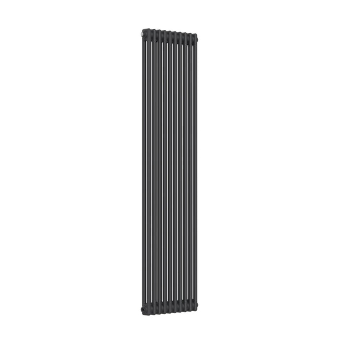 Traditional 3 Column Vertical Anthracite Radiator - Bathroom Warehouse