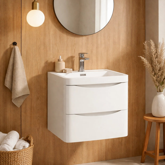 Rimini 600mm Wall Hung Vanity Unit with Basin