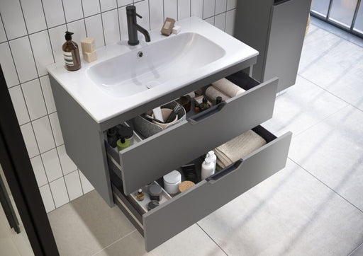 Vicenza 600mm 2 Drawer Unit & Basin - Bathroom Warehouse