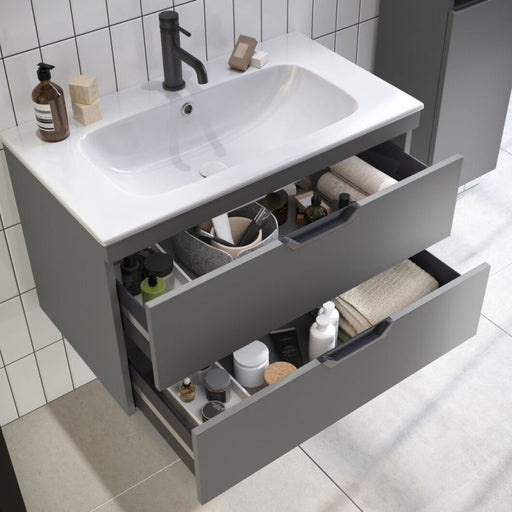 Vicenza 600mm 2 Drawer Unit & Basin - Bathroom Warehouse