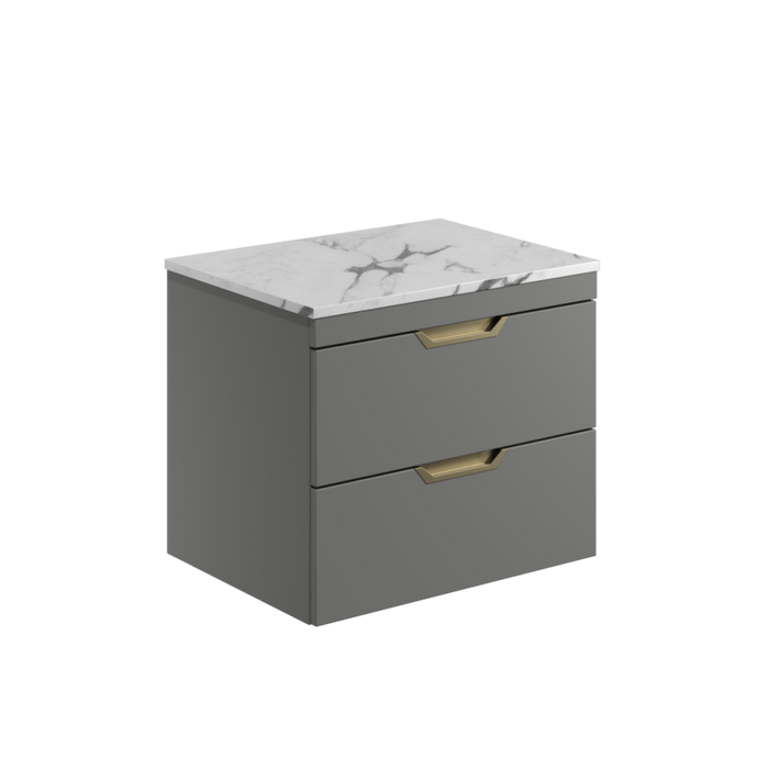 Vicenza 600mm 2 Drawer Unit & Basin - Bathroom Warehouse