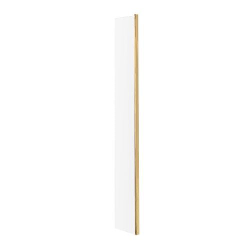 Wet Room Screen Enclosure Brushed Brass 1850mm High - Bathroom Warehouse